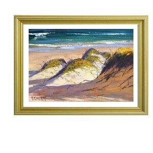 beach dunes, BEACH Painting, coastline on canvas, Original oil painting, beach decor, dunes painting, coastal scene, seascape, australia image 3