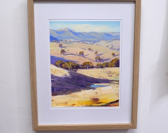 Summer Landscape The Blue Mountains Australia framed oil painting by listed Australian artist  Graham Gercken