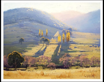 LANDSCAPE PAINTING  traditional Oil Painting rural landscape fine art tarana by Graham Gercken