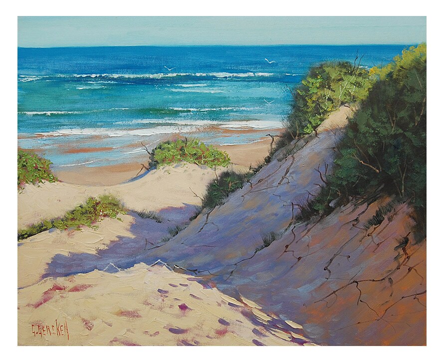 Beach Oil Painting Traditional Seascape Sand Dunes By Graham Hong Kong - How To Paint A Sandy Beach Beach Oil Painting Traditional Seascape Sand Dunes By Graham Hong Kong - How To Paint A Sandy Beach