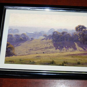 Landscape Print sheep prints farm prints painting prints Pastoral Landscape image 2