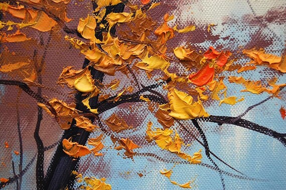 湖 油絵 秋 美術 伝統的な風景 グラハム・ガーケン - Etsy 日本