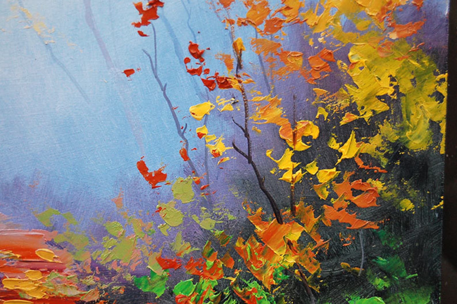 AUTUMN OIL PAINTING fall landscape colorful art Graham gercken | Etsy