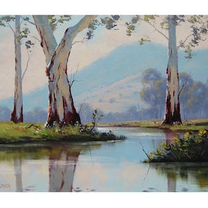 Printable paintings wall art prints from my Original Oil Painting Australian Trees