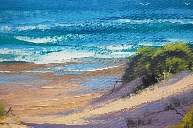 BEACH PAINTINGS Sand Dunes Painting Original Oil Seascape by Etsy