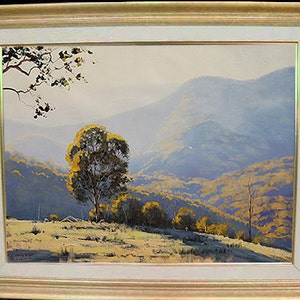 LARGE LANDSCAPE PAINTING Listed Artist Original Oil Painting Gum Trees by Graham Gercken image 3