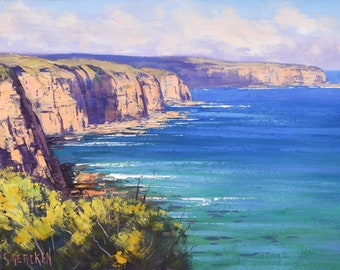 Cape Schanck Mornington Peninsula Australia Original seascape oil painting  Artwork by Graham Gercken