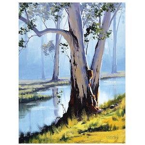 Oil Painting Eucalyptus trees Landscape By Award winning Artist
