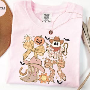 Comfort Colors Western Ghost Halloween Shirt: Cowgirl Rodeo Tee