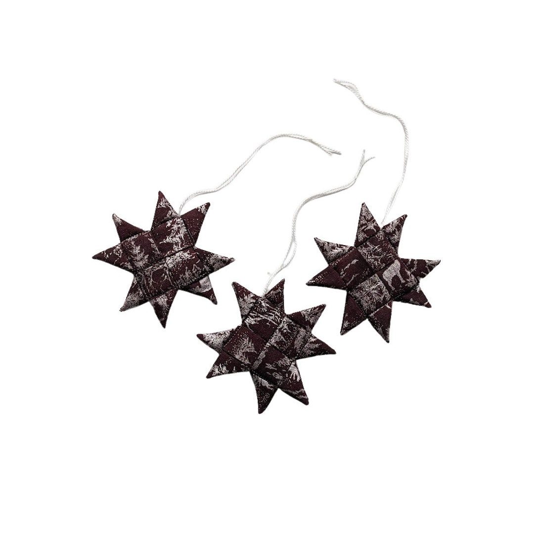 Silver Accent Danish Folded Fabric Star Ornament Etsy
