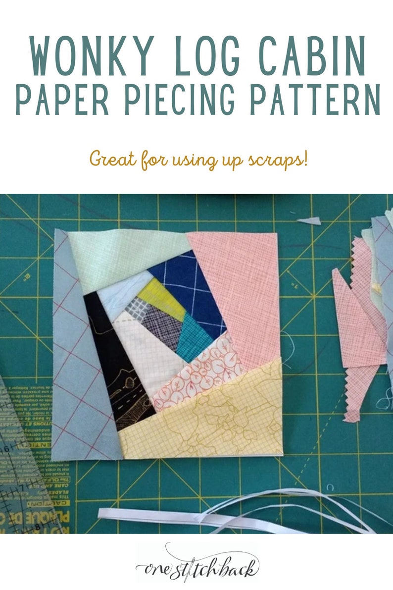 Wonky Log Cabin Paper Piecing Pattern - Etsy