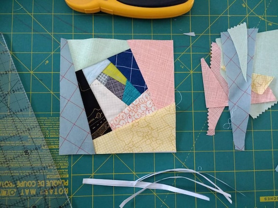 Wonky Log Cabin Paper Piecing Pattern Etsy