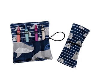 Otter + Whale Mini Crayon Rolls