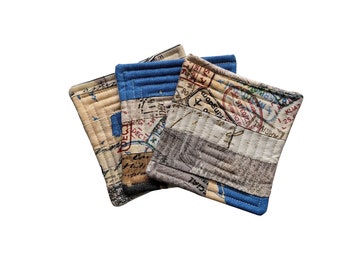 Passport Patchwork Coasters