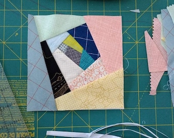 Wonky Log Cabin Paper Piecing Pattern