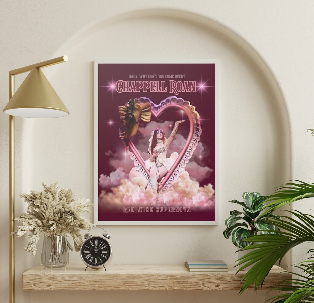 Chappell Roan Red Wine Supernova Satin Poster Vintage Indie Pop Wall