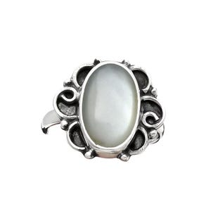 Sri Lankin Moonstone Solid 925 Sterling Silver Ring 7
