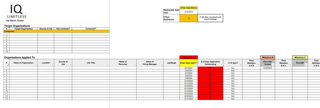 Easy to Use Job Search Tracker - (MS Excel) BONUS Tools Included - Etsy