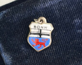 Vintage 800 Silver Enamel Bonn Germany Travel Charm
