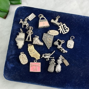 Sterling Silver Bracelet Charm or Pendant - ONE PIECE Your Choice