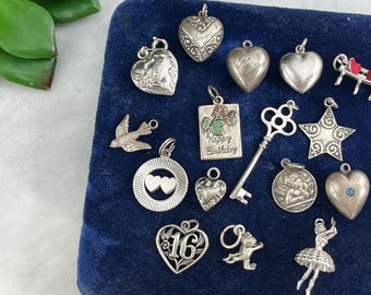 Sterling Silver Bracelet Charm or Pendant - ONE PIECE Your Choice