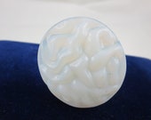 Vintage Opaline Czech Glass Hat Pin - Antique Hatpin, Molded Glass