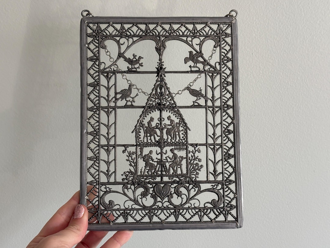 Babette Schweizer シュヴァイツァー 壁掛け　ドイツ　錫 壁飾り Vintage Babette Schweizer German Pewter Glass Wall Hanging Sun
