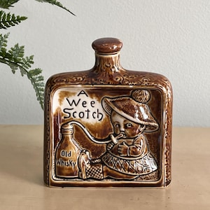 Vintage Wee Scotch Ceramic Novelty Flask - Baby with Tam O’ Shanter