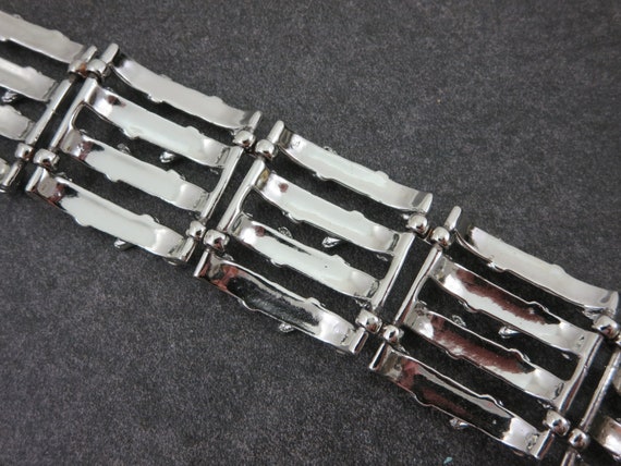 Wide Silver Branch Bracelet - Costume Jewelry - image 3