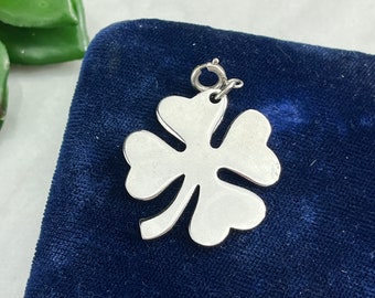 Four Leaf Clover Charm - Shamrock Monet, Silver Tone Costume Jewelry