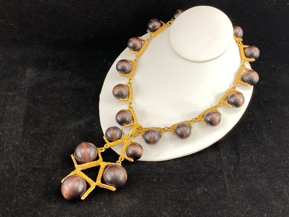 Brutalist Statement Necklace - Large & Chunky Mid… - image 1