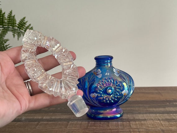 Vintage Hand Painted Fenton Glass Perfume Bottle … - image 7