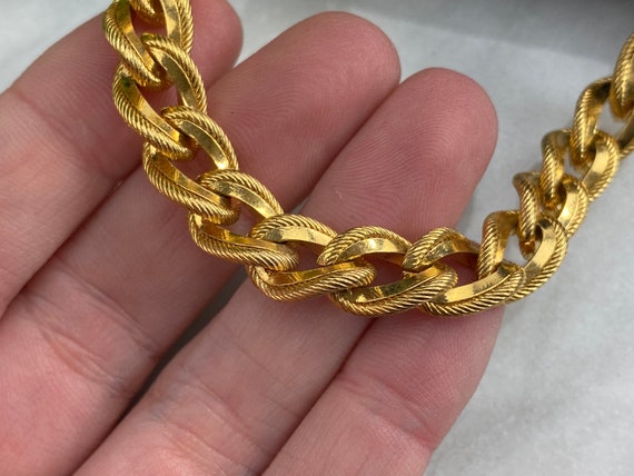 Gold Tone Chain Necklace - Vintage Napier Costume… - image 7