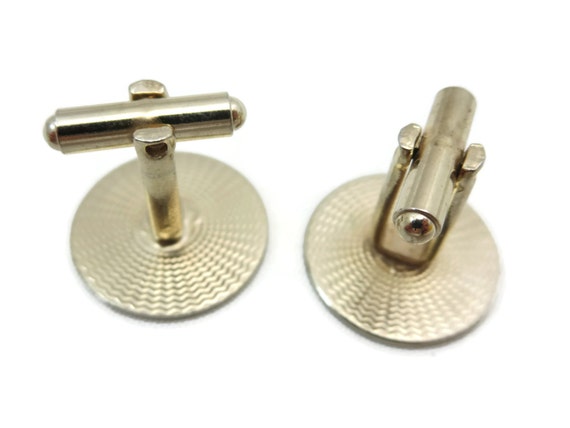 Mid Century Cufflinks - Pale Gold Tone, Vintage M… - image 3