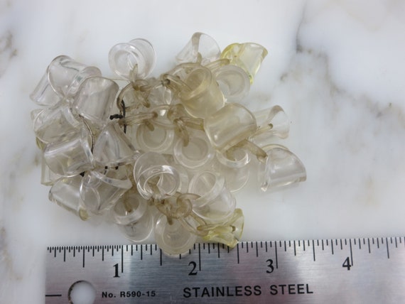 Vintage 1930s Clear Plastic Dangle Brooch - Early… - image 4