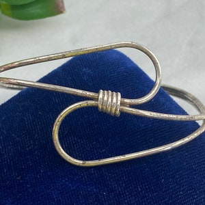 Sterling Silver Bracelet - Vintage Silver Bangle Cuff Bracelet, Mexican Silver Organic Modern 925 Silver Bracelet