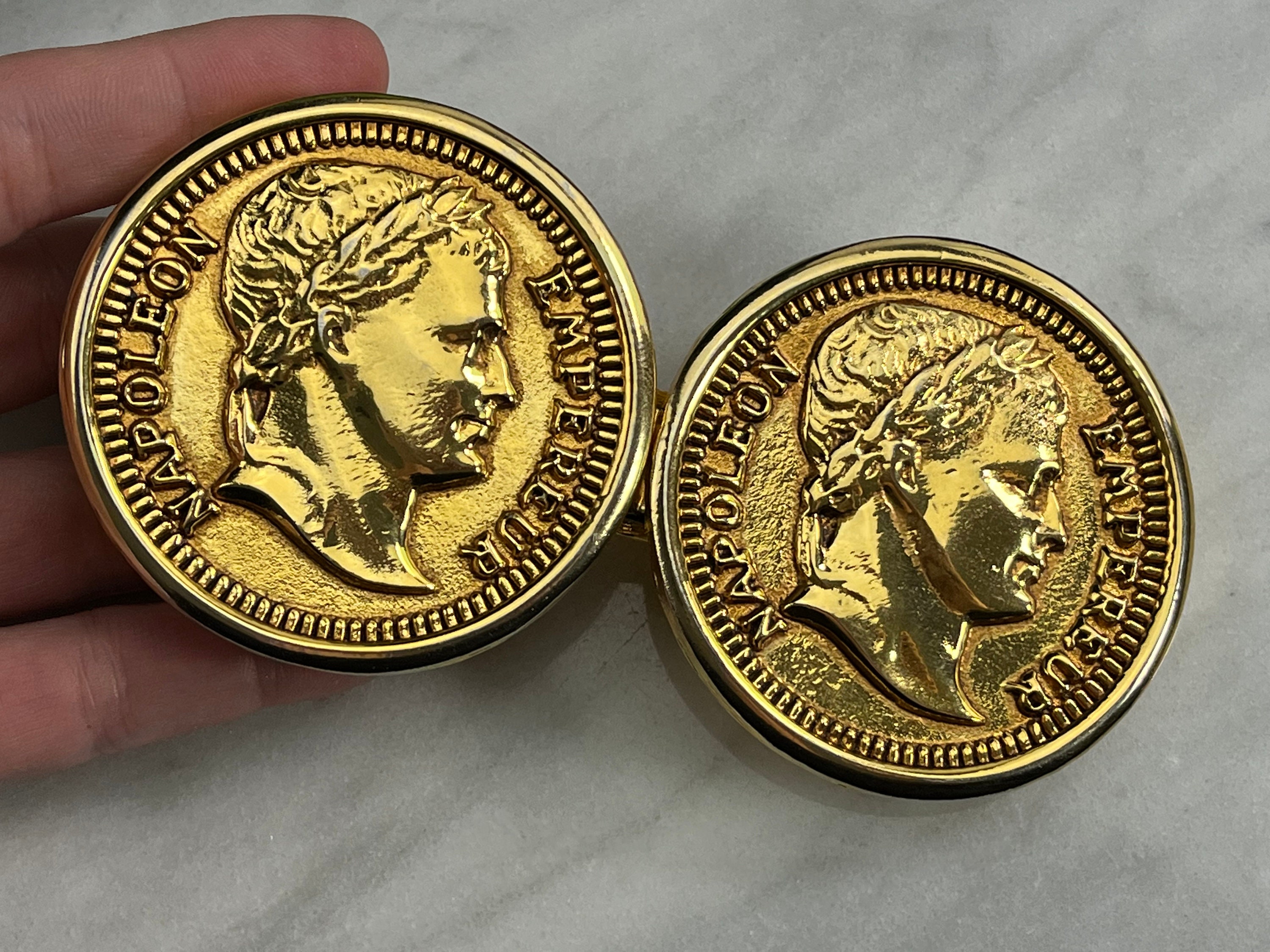 Vintage Coin Belt Buckle - Gold Tone Costume Jewelry by  display picture 2