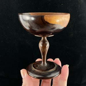 Vintage Turned Wood Goblet