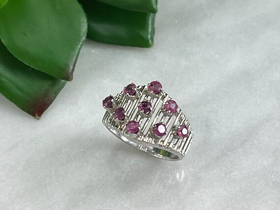 Ruby Statement Ring - Genuine Natural Rubies, Ste… - image 9