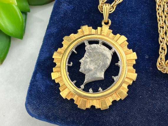 ヴィンテージ 1964年 ケネディ ハーフダラーカット コインペンダント