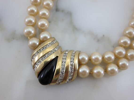 Double Strand Pearl Necklace Panetta 