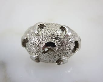 Silber-Statement Ring - Mid Century Modern, Freiform Bumerang Einstellbarer Ring Modeschmuck