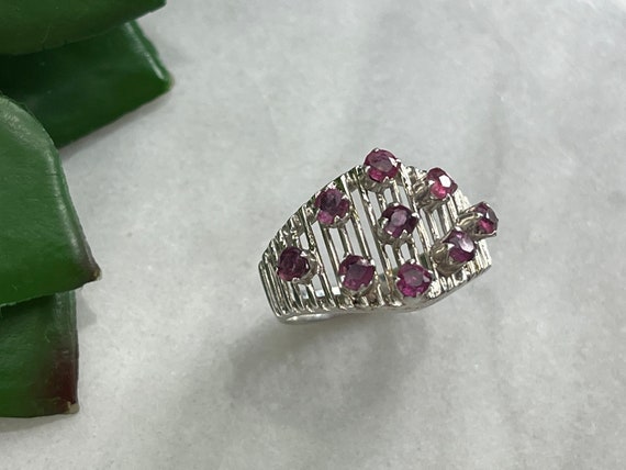 Ruby Statement Ring - Genuine Natural Rubies, Ste… - image 5