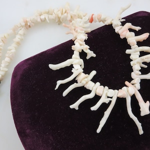 Branch Coral Necklace - Vintage Coral Jewelry, Beach Necklaces for Women