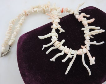Branch Coral Necklace - Vintage Coral Jewelry, Beach Necklaces for Women