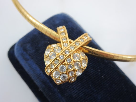 Rhinestone Heart Necklace Pendant Nolan Miller Jewelry | Etsy