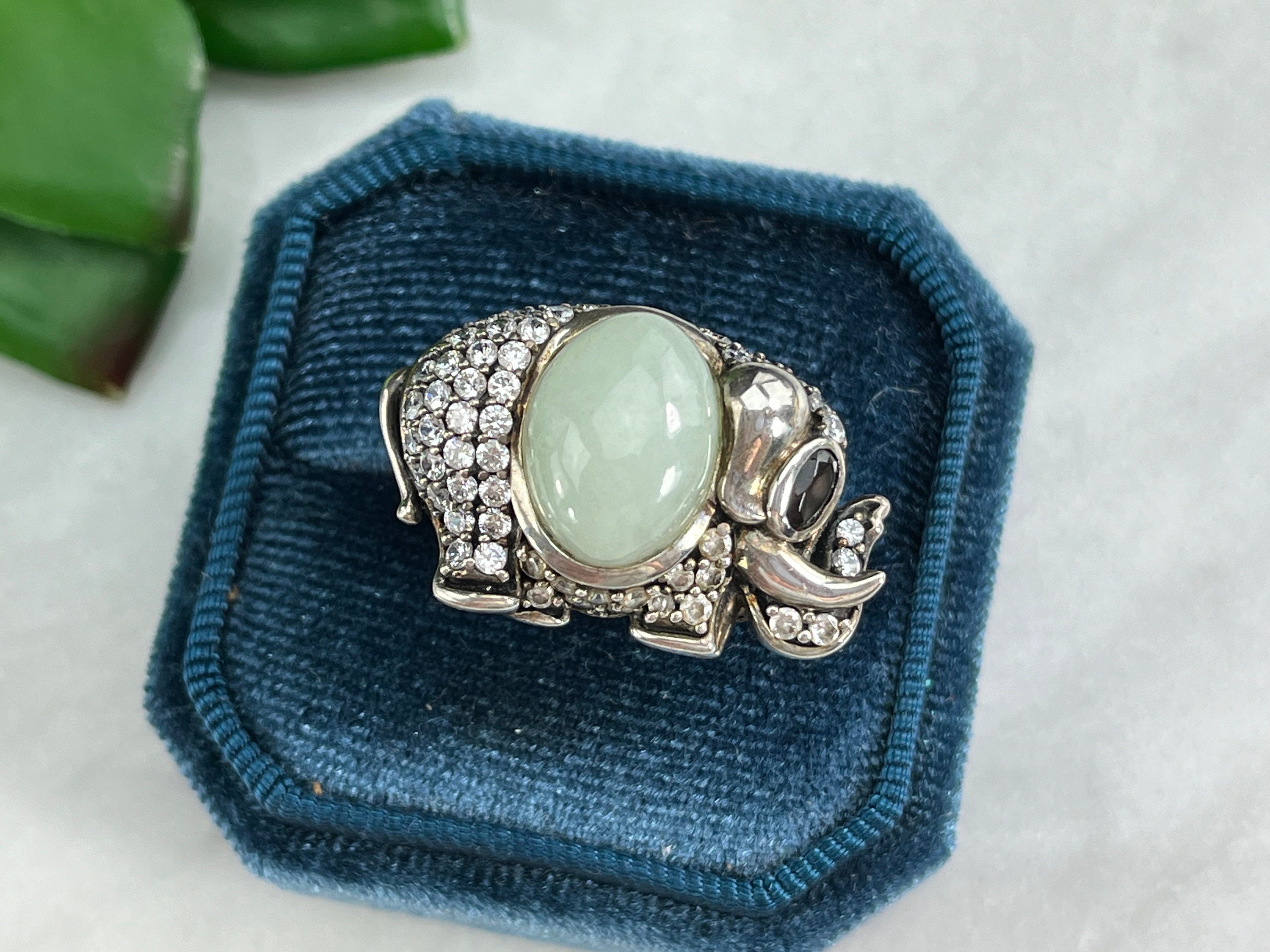 Jade elephant ring best sale