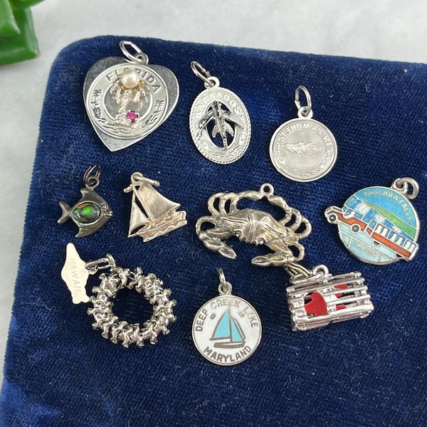 Sterling Silver Bracelet Charm or Pendant - ONE PIECE Your Choice