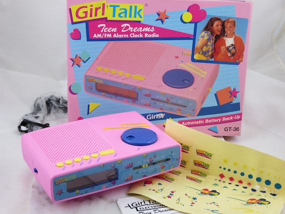 Vintage Girl Talk Alarm Clock Radio Pink Teen Dreams Am Fm Vintage Girl Talk Alarm Clock Radio, Pink Radio Alarm Clock
