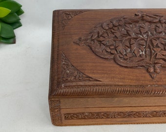 Vintage Wooden Trinket Box - Jewelry Box for Men